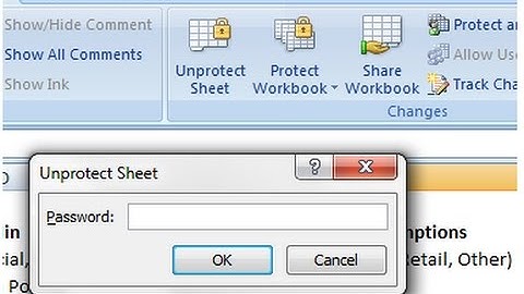Hướng Dẫn Đặt Và Gỡ Bỏ Mật Khẩu Của Sheet Trong Excel