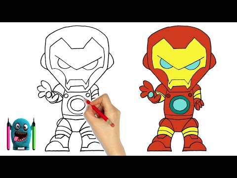 Demir Adam Çizimi How to Draw Marvel Iron Man