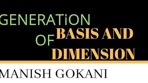 LINEAR ALGEBRA PART-6 || IIT-JAM/NET-JRF/NBHM/TIFR || BASIS AND DIMENSION