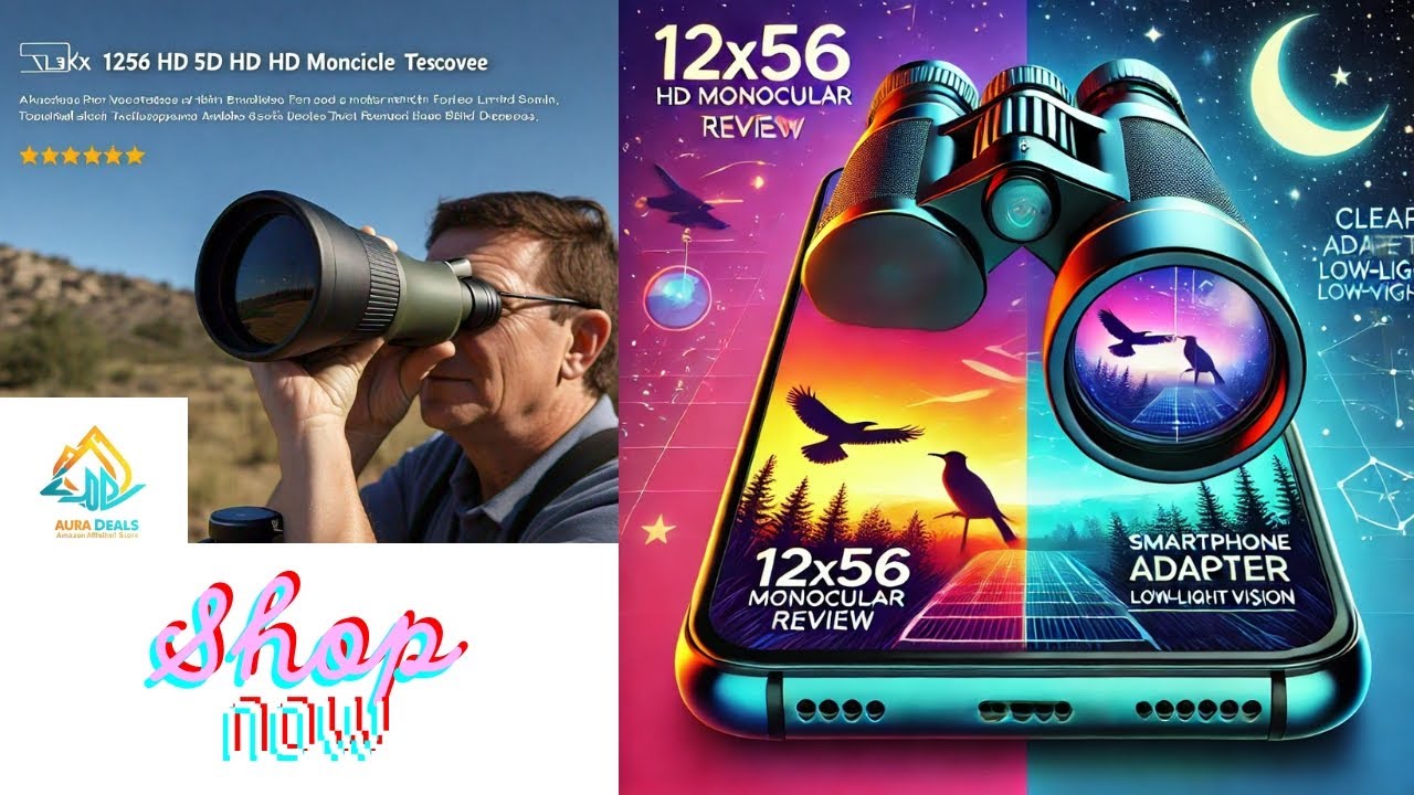 12x56 HD Monocular Telescope Review – High Powered for Adults with Smartphone Adapter | Aura Deals