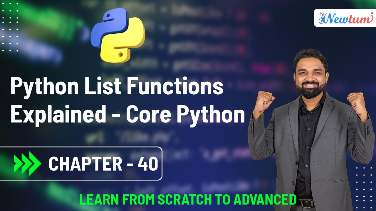 Python List Functions Explained | Core Python | Chapter 40 - YouTube