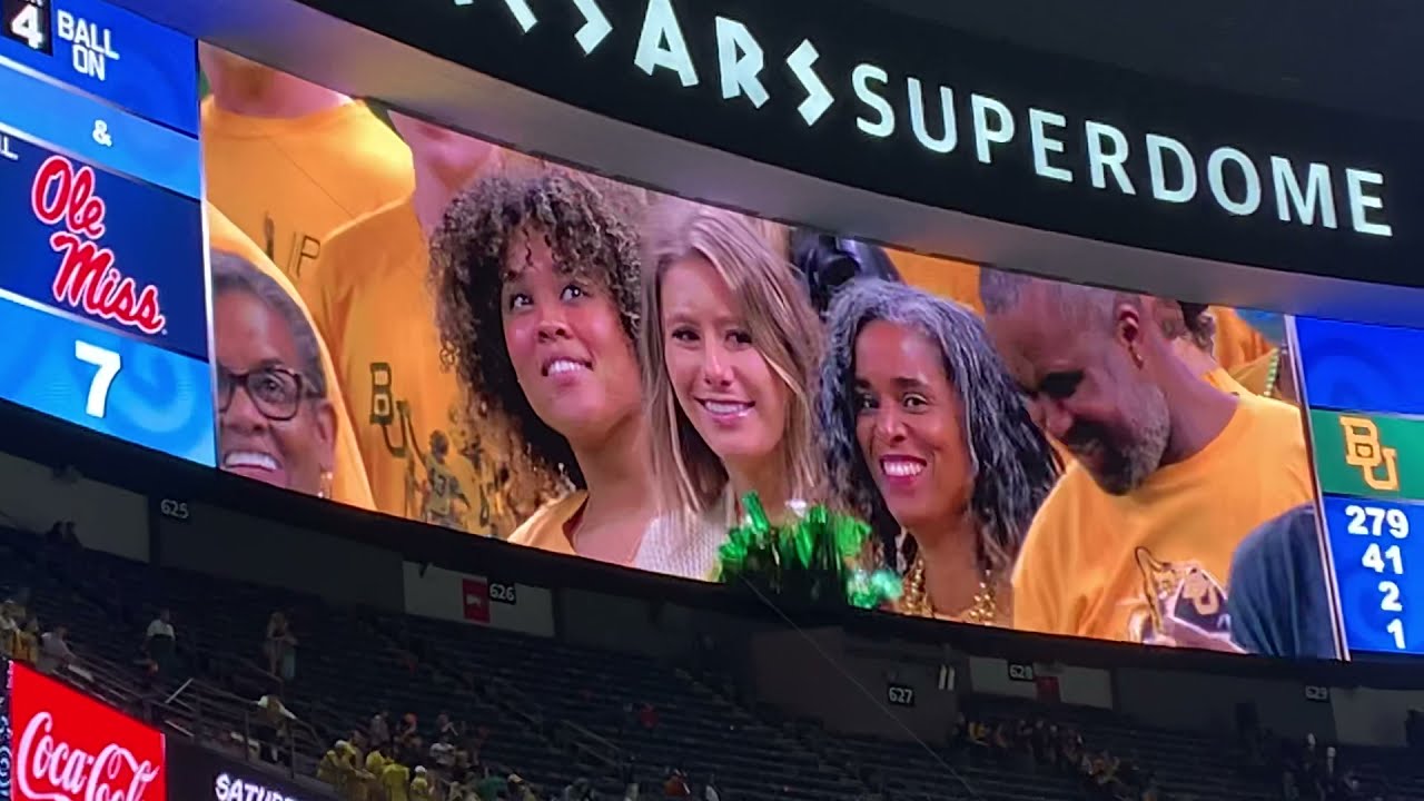 Baylor Bears Football win over Ole Miss celebration with “Word Up” at 2022 Sugar Bowl in Superdome