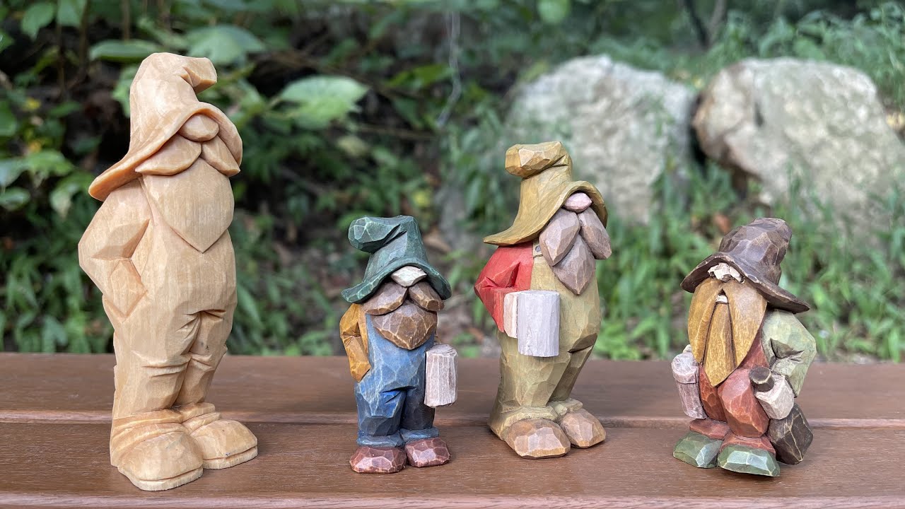 [우드카빙]목각인형 조각하기-농부들의 휴식 wood carving,carve a wooden doll-countryman