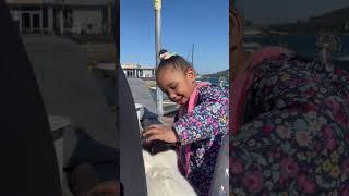 Little girl pets cat then goes in for a kiss and gets scratched on her face