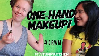 Congenital Amputee Does My Makeup #GRWM ft. Stump Kitchen [CC]