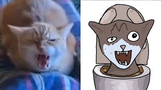 😂Cat Memes: Skibidi Toilet Cat and Funniest Dogs (updated) 😅 Trending Funny Animals 😹