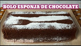 COMO FAZER BOLO ESPONJA DE CHOCOLATE - RECEITA DE BOLO DE CHOCOLATE MACIO E FOFINHO