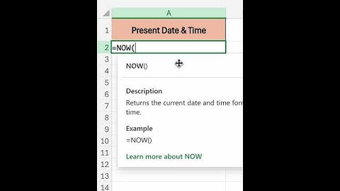 Show Current Date And Time In Excel | NOW Function Excel | NOW Formula Excel #excel #exceltricks