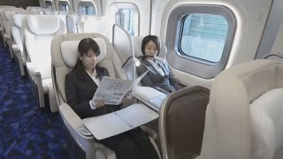 北海道新幹線の内装公開 「北の国」演出、ＪＲ北海道