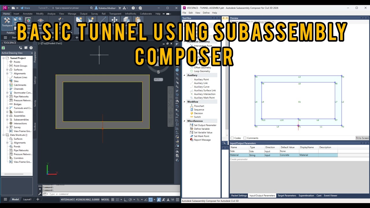 Basic Tunnel using Subassembly Composer - YouTube