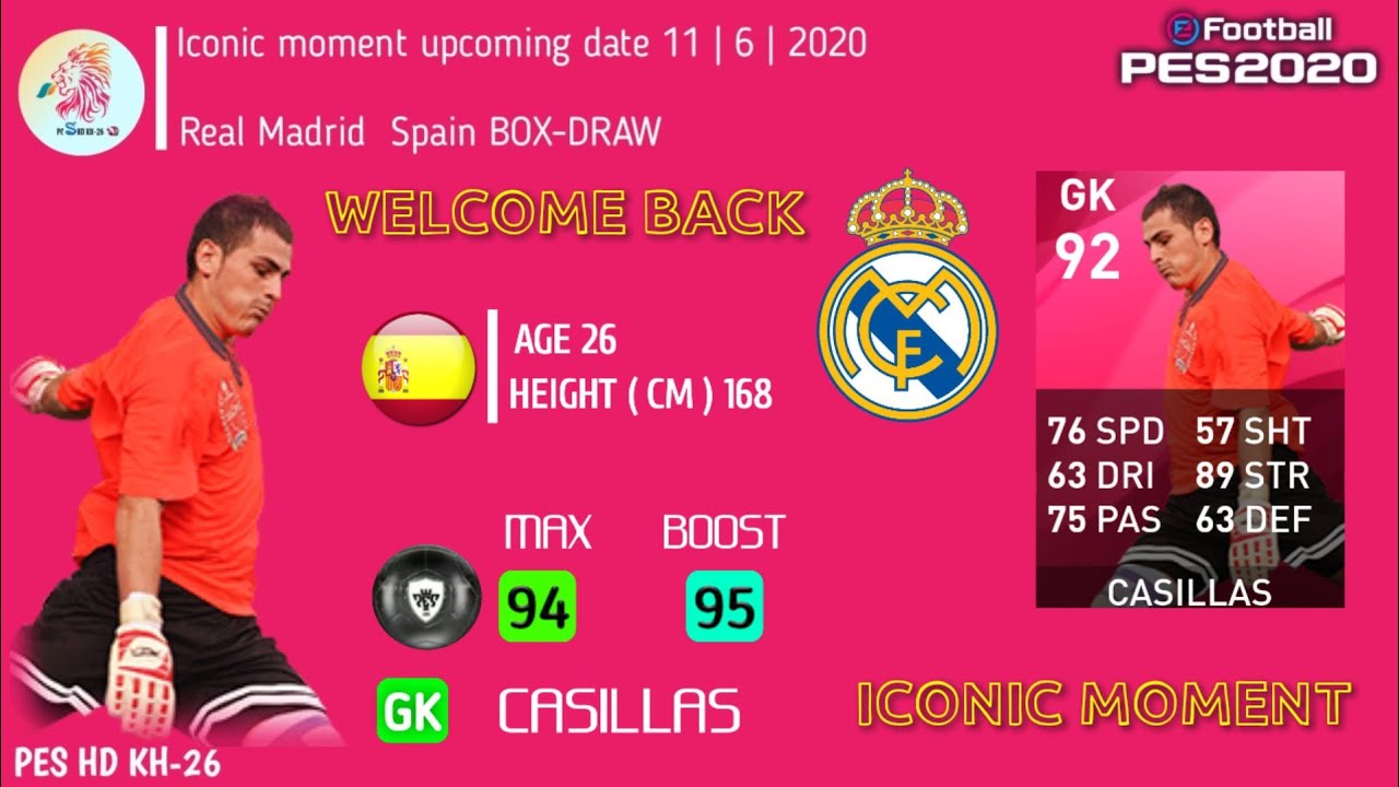 PES HD KH-26 | ABOUT ATTRIBUTES AND MAX RATING OF ICONIC