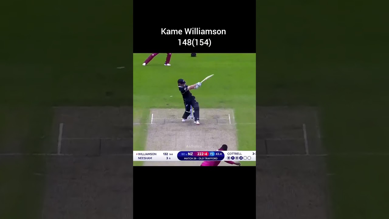 kane Williamson 148(154)run against westindies 🏏 
