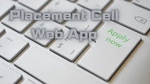 Placement Cell Web App Using Nodejs MongoDB Express