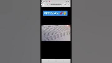 Optical character recognition device (OCR) , what is use of OCR