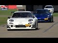 JDM Cars Accelerating at GO Japan! - RX-7, 1000HP Supra, Skyline GTR, Chaser, Lancer Evo,...