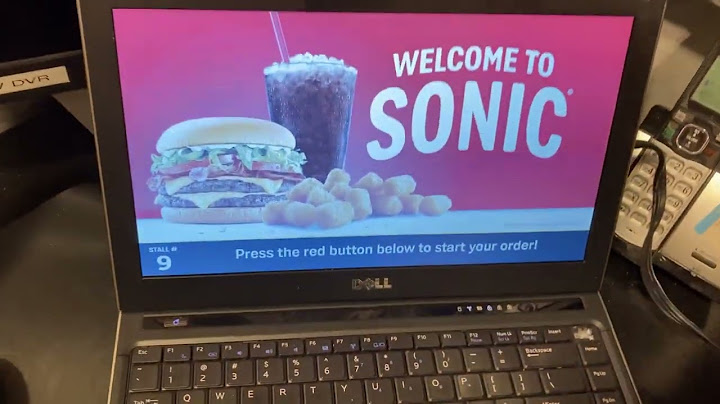 Sonic Drive In Operating System Running On A Dell Laptop
