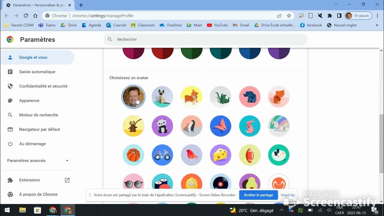 créer un raccourci Chrome sur bureau YouTube