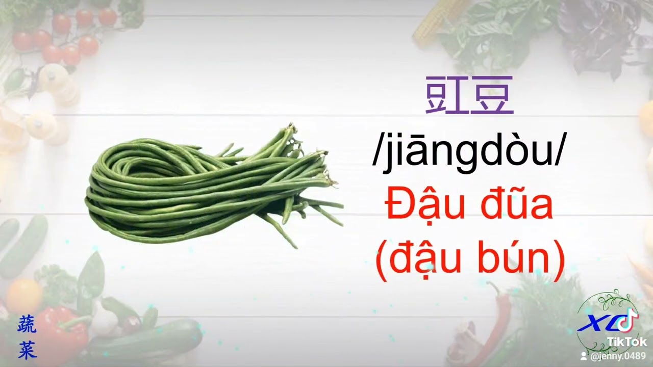 Cùng học tiếng Trung - Từ vựng tiếng Trung vể Rau củ 蔬菜 #cunghoctiengtrung #tuvungtiengtrung