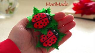 Божьи Коровки🐞🌿Своими Руками Резиночки МК Ladybird Ladybug Hair Bows