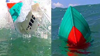The sinking of the cardboard ship by Andrea Gail, a collection of epic footage