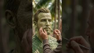 Harry Kane (futbolista del Bayern Munich) - Arte con la IA y Hojas