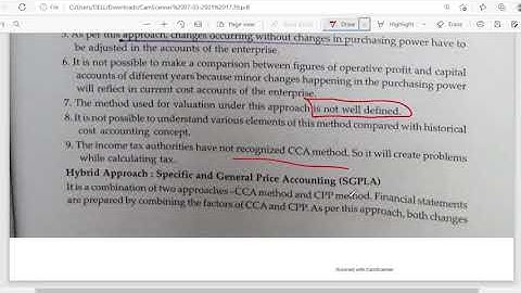 Inflation accounting CCA CPP