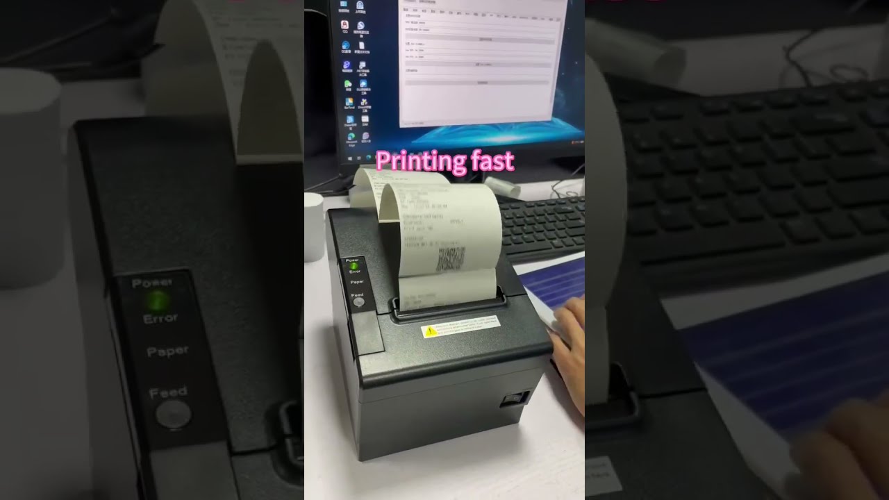 250mm S 80mm Thermal Receipt Printer Auto Cutter For Kitchen Pos
