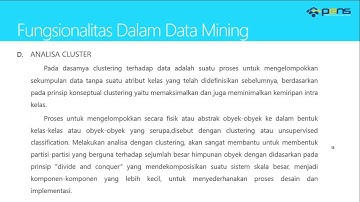 Basis Data Lanjut Oracle: Teori 15 - Data Mining