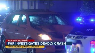 Fatal pedestrian vs vehicle crash in Pasco County, FHP investigates