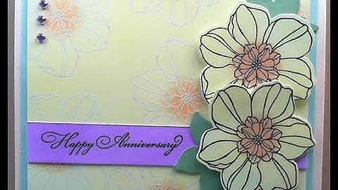 Emboss Resist background with Distress Oxide - anniv secret garden emboss resist card