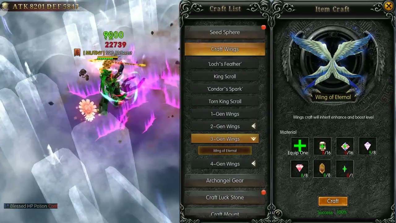 CRAFTING 3RD GEN WING MU MONARCH!