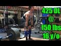 When Can Form Breakdown? 16 y/o Deadlifts 425 lbs @ 150 lbs. BW