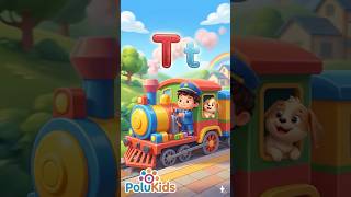 Letter T | ABC Learning for Kids | T for Train | Aadu &amp; Polu Alphabet Shorts | © PoluKids #shorts