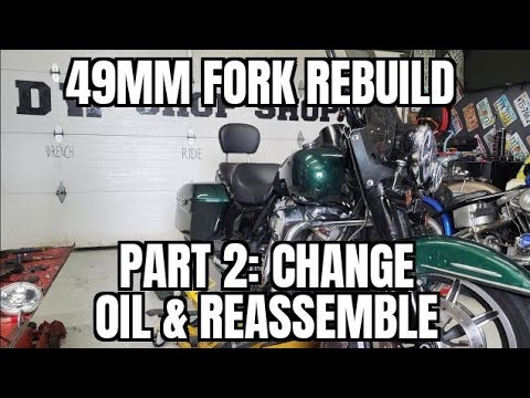 Road King front fork oil change. (Part 2: disassembly of the forks ...