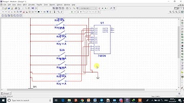 FOUR BITS COMPARATORS USING MULTISIM
