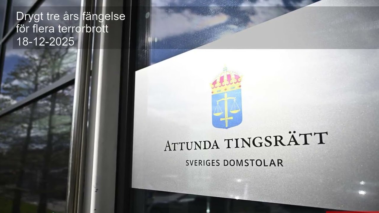 Drygt tre års fängelse för flera terrorbrott