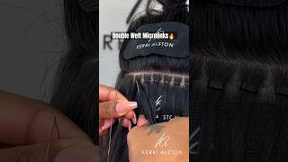 Close up Install of Double Weft Microlinks #microlinkhairextensions #microlinks