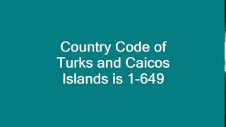 Country Code of Turks and Caicos Islands is 1 649
