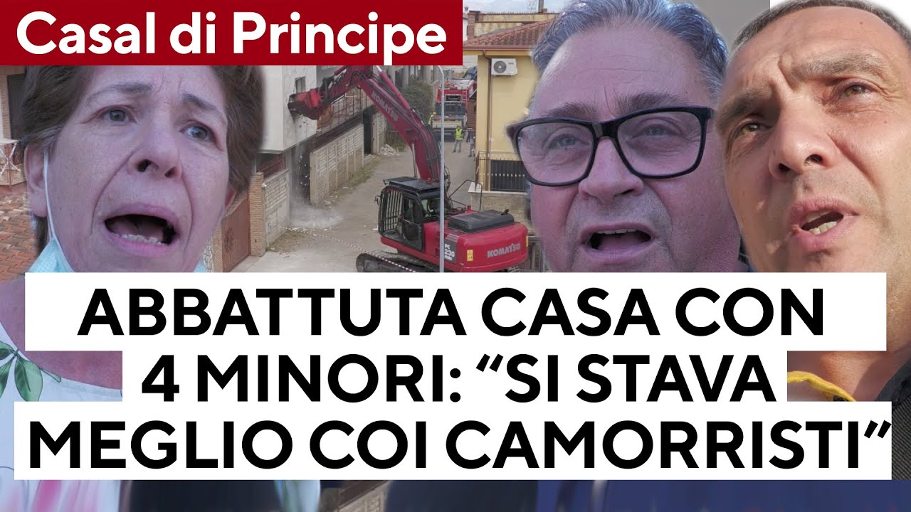 Casal di Principe, abbattuta casa con 4 minori: 