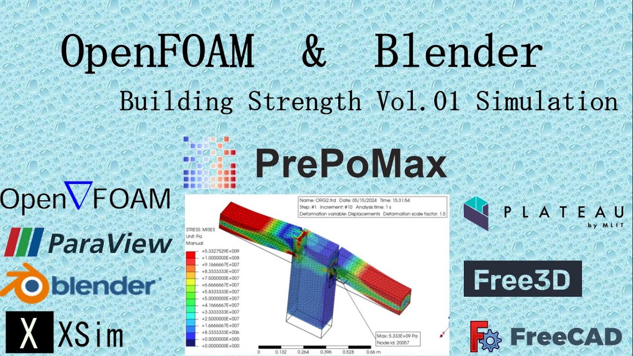 OpenFOAM ＆ Blender : Building Strength Vol.01 Simulation - YouTube