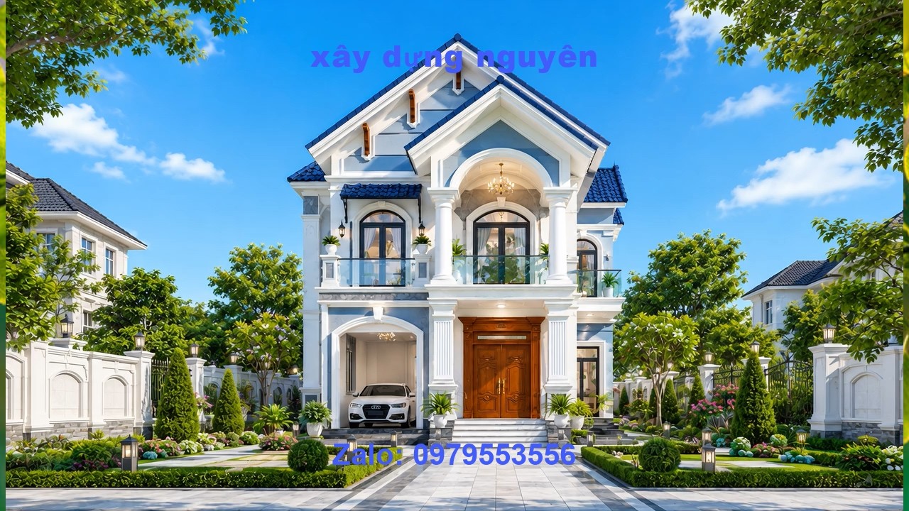 Mẫu Biệt Thự 2 Tầng Mái Thái Có Gara Diện Tihcs 7x22m Thiết Kế 5 Phòng Ngủ #nha2tang #maithai