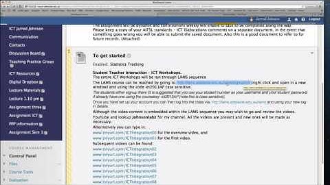 ICT Integration 2013 Logging into LAMS