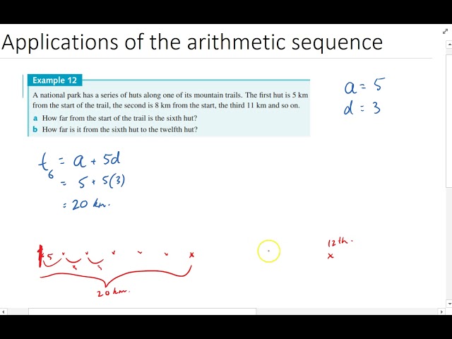 Application of the arithmetic sequence