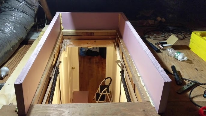 Attic Stairs Insulation Cover Install DIY 