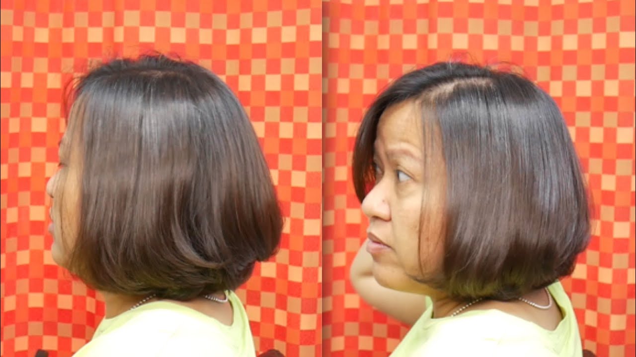 Setting perm and bob haircut ตัดผมบ๊อบ ดัดผม ปลายงุ้ม