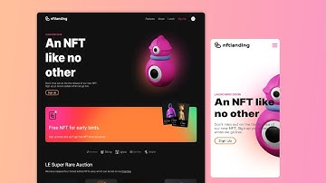 Creating a Dark and Light Mode Responsive NFT Business Landing Page with HTML, CSS & JS