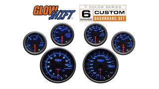 GlowShift | 7 Color Series Automotive 6 Gauge Sets