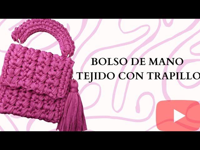 Bolso de mano tejido con trapillo| Súper fácil de hacer - YouTube