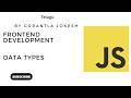JavaScript Tutorial for Beginner #4 Data Types in JavaScript #telugu #datatype