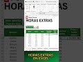 Aprende a calcular las horas extras en Excel #excel
